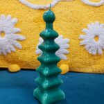Christmas Green Tree Candle | Wax Candles Handmade (13.5 cm x 7 cm)